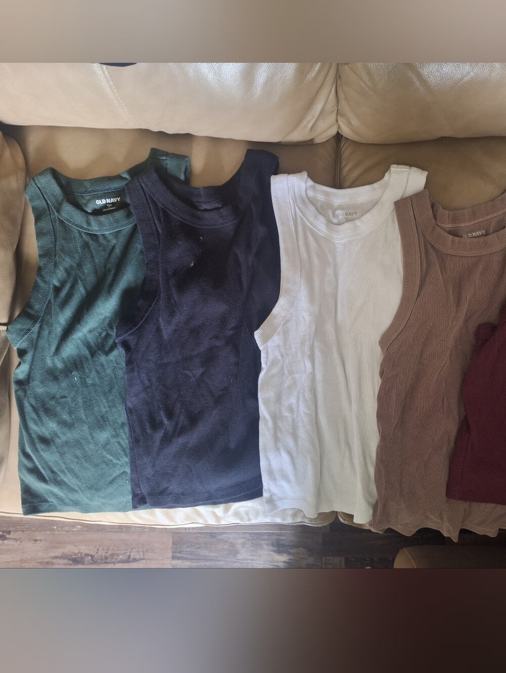 *5* Old Navy *Snug* Tank Tops - Green, Black, White, Beige, Burgundy